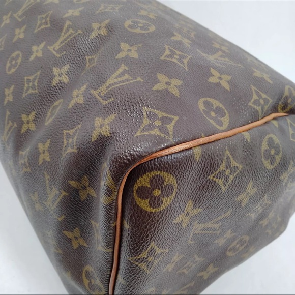 AUTH Louis Vuitton LV Handbag Tote Speedy 40 Brown Monogram - Picture 6 of 9